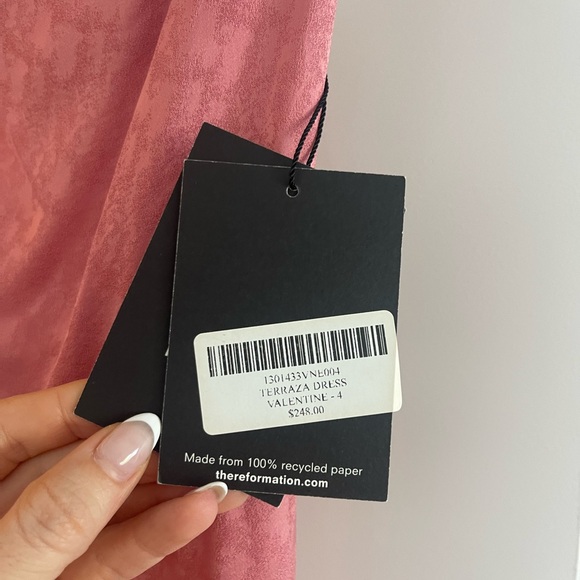 Reformation Terraza Dress NWT open back in Valentine Size 4 pink bridal wedding - Picture 7 of 9